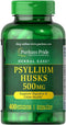 Puritan's Pride Psyllium Husks 500 Mg, Supports Digestive and Colon Health, 400 ct...
