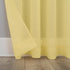 No. 918 Erica Crushed Sheer Voile Rod Pocket Curtain Panel, 51" x 95", Yellow...