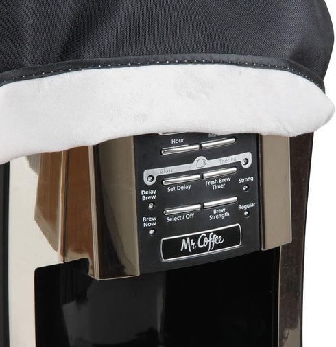 Dust Proof Cover with Soft Velvet Lining for Mr. Coffee 12-Cup Programmable Coffee Maker Bundle with 1 Month Water Filtration (BVMC-SJX33GT) by He...