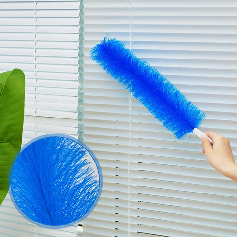 2 Pcs Cobweb Duster Bendable Fan Duster Plastic Dust Cleaner Microfiber Head Washable Ceiling Brush Reusable Dirt Remover for Stand Fan Air Condit...