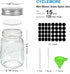 CycleMore 15 Pack 4oz Glass Mason Spice Jars, Round Spice Containers with Silver Metal Caps and Pour/Sift Shaker Lids-40pcs Labels,1pcs Silicone C...