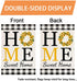 Sunflower Home Sweet Home Garden Flag for Outside Summer Flags for Farmhouse Lawn Outdoor Décor, Burlap Vertical Buffalo Check Plaid Flower Small ...