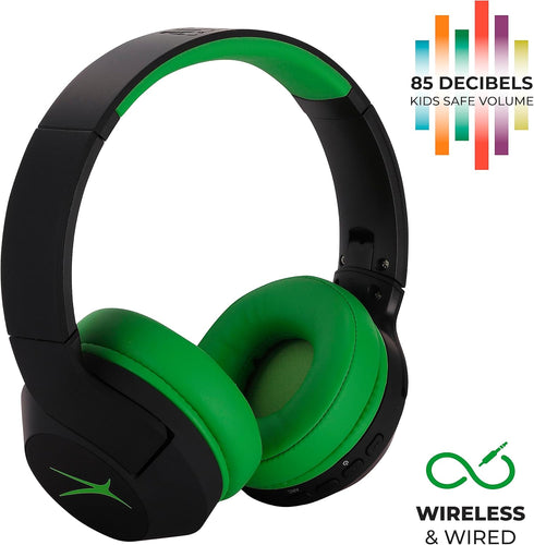Altec Lansing Kid Safe Noise Cancelling Wireless Headphones 15H Battery, 85dB Volume Limit, Foldable Design Powerful Sound, Active Noise Cancellat...