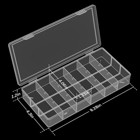 clear visible plastic storage box cosmetic tools storage box makeup tools fishing tackle accessory box organizer jewelry screws hardware accessori...