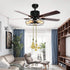 Ceiling Fan Pull Chain Set, 4 Pieces Bulb and Fan Pattern Pull Chain Extension Fan Pull Chain Pendant 12 Inch Ceiling Fan Chain Extender with Ball...