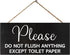 JennyGems Sensitive Plumbing Bathroom Sign, Do Not Flush Except Toilet Paper Sign, for Septic System, Vacation Rentals, RV and Cabins, Businesses,...
