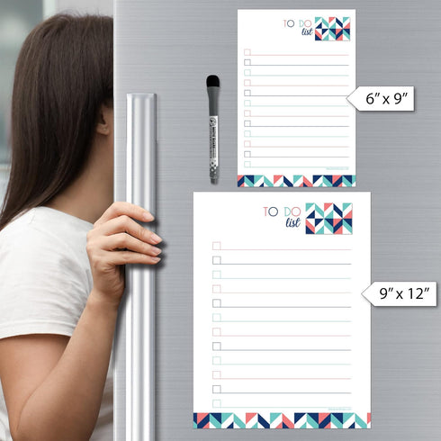 Dry Erase to Do List Vinyl Whiteboard Sticker Decal by Glassboard Studio | Removable & Reusable | Magnetic Fine-Tip Marker Included (6 x 9 inches,...