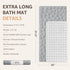 Bligli Non Slip Bathtub Mat, 16x31.5 Inch Standard Non-Slip Bathmats with Strong Suction Cups, Soft Rubber Anti-Slip Bathroom Floor Mat, Machine W...
