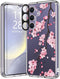 bicol for Samsung Galaxy S24 Case with Screen Protector and Camera Lens Protector - Fashionable Floral Designs for Women Girls - Shockproof Acryli...