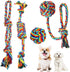 Heavy Duty Dog Rope Toys,Interactive Small Dogs Toy for Aggressive Chewers,4 Pcs Tough Dog Chew Toys for Medium Dogs,Indestructible Dog Rope Toy f...