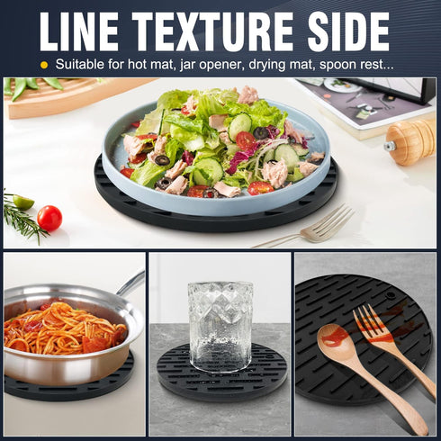 Trivets for Hot Dishes, Multi-Purpose Silicone Trivet, Heat Resistant Pot Holder, Hot Pads for Kitchen, Quartz Countertops, Hot Pots and Pans, 4 P...