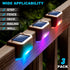 DenicMic Solar Deck Lights Outdoor, 3 Pack Solar Step Lights Waterproof Led Solar Lights for Outdoor Decks, Railing,Stairs, Step, Fence, Yard, and...