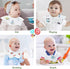 8-Pack 360° Rotate Organic Cotton Baby Bibs, Newborn Muslin Bibs For Teething And Drooling,Unisex Baby Bibs For Toddler, Adjustable With Snaps, Su...