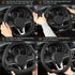 West Llama Flat Bottom Car Steering Wheel Cover for Nissan,D Shaped Steering Wheel Cover for Rogue,Altima,Kicks (Black-Standard Size)...