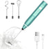 Milk Frother Rechargeable Handheld Electric Whisk Coffee Frother Mixer with 3 Stainless whisks 3 Speed Adjustable Foam Maker Blender for Coffee Ma...
