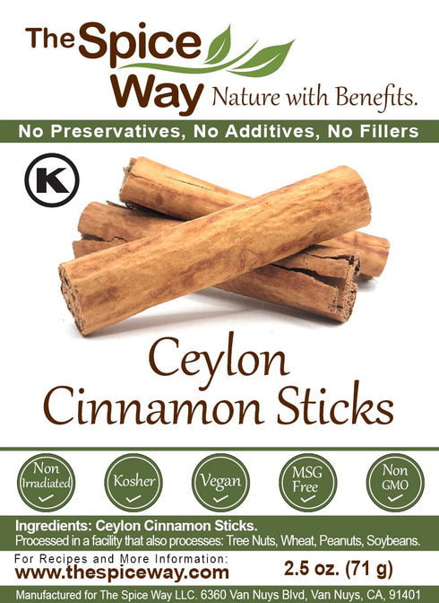 The Spice Way True Cinnamon Sticks - Ceylon Cinnamon stick 2.5 oz...