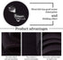 BENECREAT 19.7FTx5.5" Felt Fabric Craft Felt Fabric Roll Black Nonwoven Felt Roll for DIY Craft Patchwork Sewing, 3mm Thick...