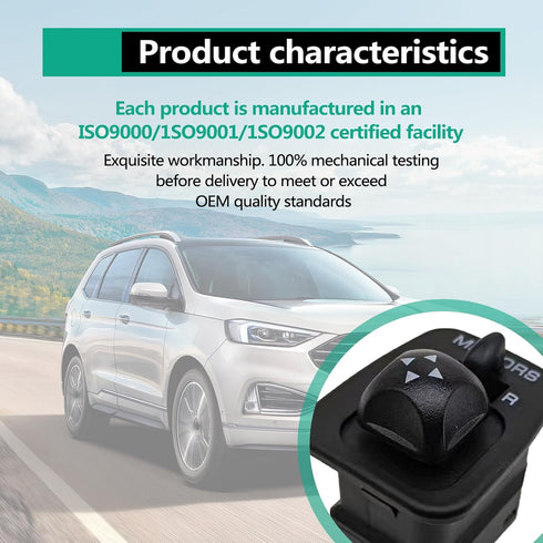 Power Mirror Control Switch, Front Driver Side Door Mirror Control Switch Compatible with Ford Excursion Expedition Escort F150 F250 F350 Super Du...