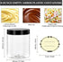 TUZAZO 8 Oz Plastic Container Jars with Lids and Labels BPA Free, Empty Round Clear Cosmetic Containers Plastic Slime Jars for Lotion, Cream, Oint...