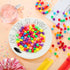 Hicarer Hearts Pony Beads Star Beads Large Hole Multi Color Acrylic Bracelet Kawaii Rainbow Necklace for Christmas Valentine's Jewelry Making Craf...