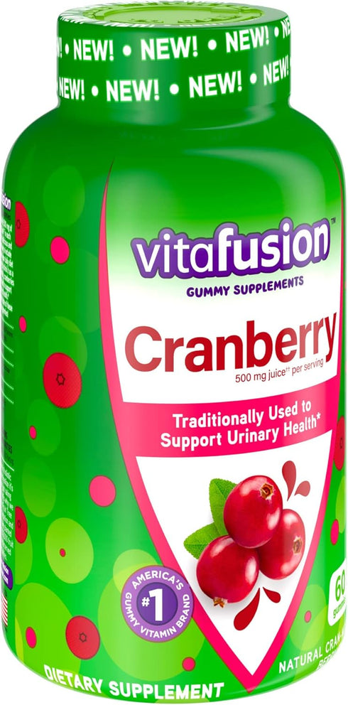 Vitafusion Cranberry Gummies for Women, 500mg Cranberry Juice Concentrate per Serving, 60ct...