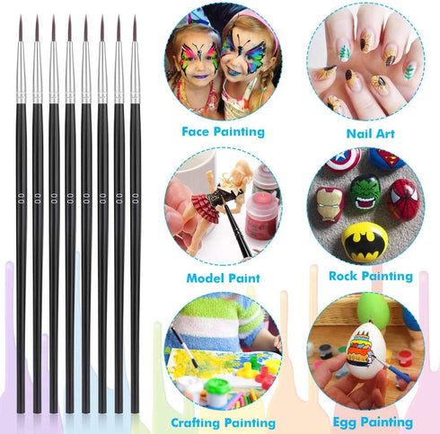 Miniature Detail Paint Brushes, Anezus 30 Pcs Paintbrushes Small Watercolor Artists Paint Brushes for Acrylics Oil Model Craft Nail Detail Paintin...