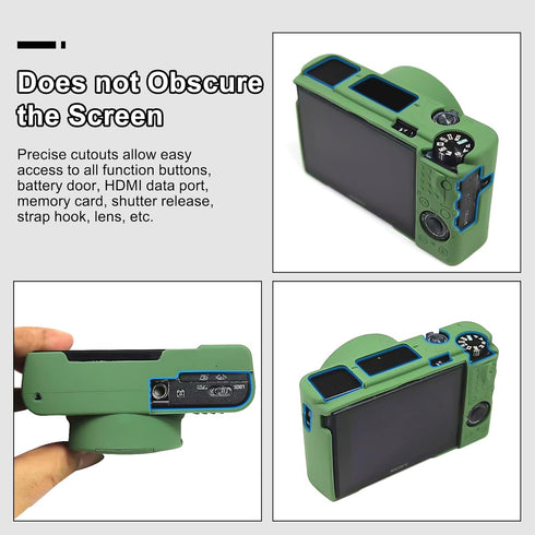 Camera Case for Sony RX100 VII, Soft Silicone Protective Cover Protector Skin Removable Lens Cover for Sony DSC-RX100 VII DSC-RX100M7 Digital Came...