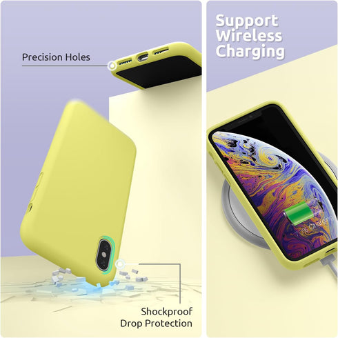 SURPHY Designed for iPhone Xs Case and for iPhone X Case with Microfiber Lining, Thickened Liquid Silicone Phone Case for iPhone X XS 5.8 inches, ...