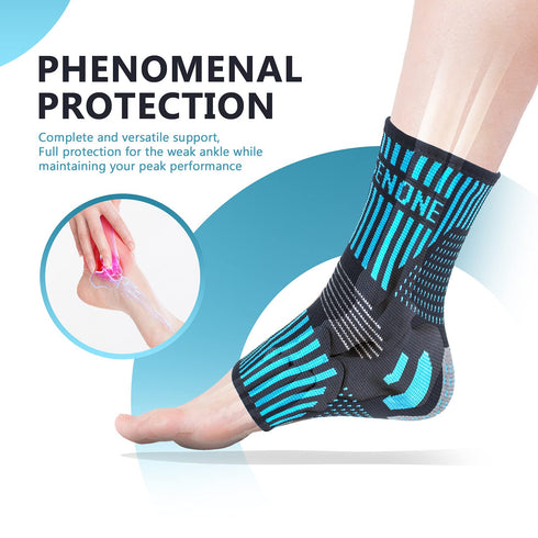 Lusenone Ankle Brace for Women & Men (Pair), Compression Ankle Sleeve- Best Ankle Support Socks for Plantar Fasciitis, Sprained Ankle, Achilles Te...