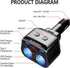 Dual Car Charger Adapter, 200W Double Cigarette Lighter Adapter Outlet Dual Cigarette Lighter Plug Splitter USB Charger 12V Cigarette Lighter Sock...