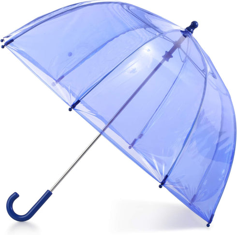 totes Kids Clear Bubble Umbrella with Dome Canopy, Lightweight Design, Wind and Rain Protection, Blue, Kids - 38" Canopy...