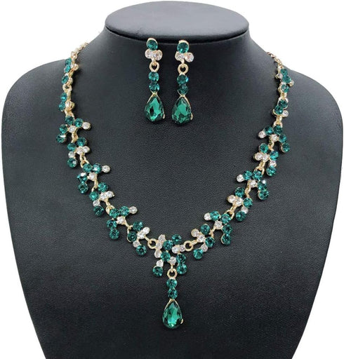 Holibanna Rhinestone Jewelry Set for Bridal Crown Necklace Earrings Wedding Jewelry Set Tiaras Jewelry Set for Party Banquet Ball...