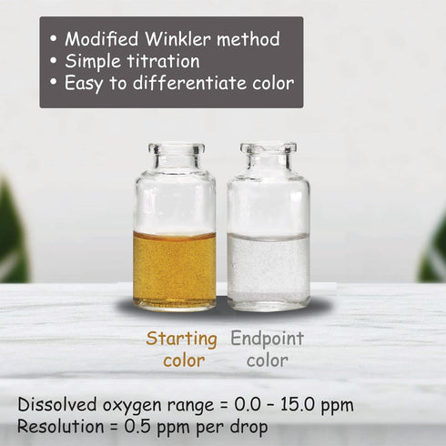 Monitor DISSOLVED Oxygen Test KIT (50 Tests) - Monitor Aquarium and aquaculture Water Quality...