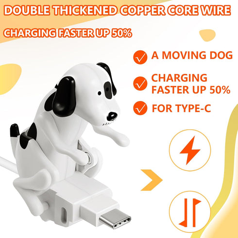 Dog Charging Cable Dog Smartphone USB Cable Charger USB Data Transmission Mini Humping Dog Cable for USB Charging Cable of Mobile Phones, Only Com...