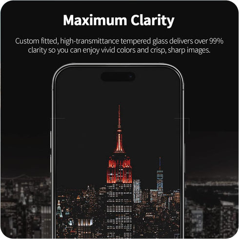 PATCHWORKS ITG Pro Plus Designed for iPhone 14 Pro (6.1 inch) (2022) Crystal Clear Screen Protector Case Friendly Tempered Asahi Glass from Japan ...