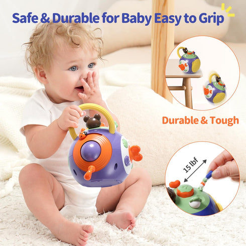 Baby Busy Learners Activity Cube Montessori Toddler Toys for 1-3 Year Old,17-in-1 Travel Activities Educational Learning Baby Toys for 6 12 18 Mon...