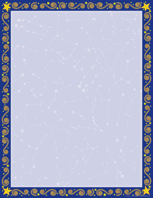 Barker Creek Designer Computer Paper, Reach for The Stars, 8.5” x 11”, Decorative Printer Paper, Stationery, 50 Sheets per Pkg, Home, School and O...