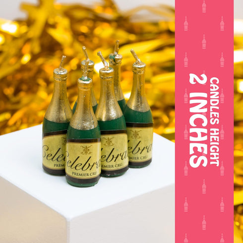 Happy 21st Birthday Cake Topper Decorations For Her With Mini Liquor Wine Bottle Candles, Toilet & Jointed Doll | 21st Birthday Decoration Party S...