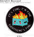 Dumpster on Fire Round Mouse Pad 8.6 x 8.6 Inch, Cute Funny Mousepad for Laptop Gaming, Stitched Edge Non-Slip Rubber Base, Home Office Decor Desk...