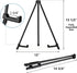 14" High Tabletop Instant Display Easel - Black Steel Small Desktop Easel Stand with Adjustable Holders for Paintings, Posters and Store Signs(1 P...