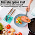 Zulay Kitchen Silicone Utensil Rest with Drip Pad for Multiple Utensils - BPA-Free, Heat-Resistant Spoon Rest & Spoon Holder for Stove Top - Kitch...
