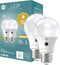 GE LED+ A19 Dusk to Dawn LED Light Bulb, Automatic On/Off Outdoor Security Light, Daylight (2 Pack)...