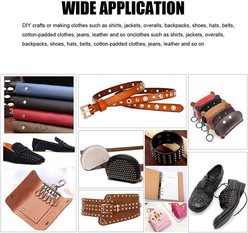 Snap Fastener Kit,Metal Snaps Buttons with Fixing Tools, 4 Color Clothing Snaps Kit for Clothing, Leather, Jacket, Jeans Wear, Bags, Bracelet...