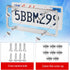 2 Pcs 4 Holes Stainless Steel License Plate Frame?Car License Plate Holder Bracket with Mount Hardware ?Screw? Caps Cover Set Car Accessories...