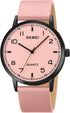 Mens Simple Leather Watch 40mm Dial Casual Business Watch Analog Reloj de Hombre...