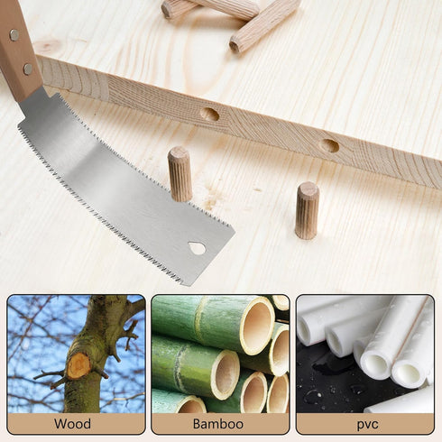 6 Inch Hand Saw, Japanese Pull Saw Double-sided Fine Teeth Wood Saw for Hardwood & Softwood Woodworking Trim (15/17TPI)...