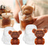 Whaline 2Pcs 3D Teddy Bear Ice Silicone Molds Ice Cube Trays Mold Silicone Animal Mold Soap Candle Mold Ice Cube for Coffee Milk Tea Candy Gummy F...
