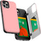 GOOSPERY for iPhone 12/12 Pro (2020) 6.1-Inch Card Holder Wallet Case, Protective Dual Layer Bumper Phone Back Cover with Hidden Mirror - Pink...