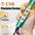 Green Milk Frother Wand for Coffee, Frother Handheld with Stand Rechargeable Electric Whisk with 3 Heads 3 Speeds Drink Mixer Coffee Frother Foam ...