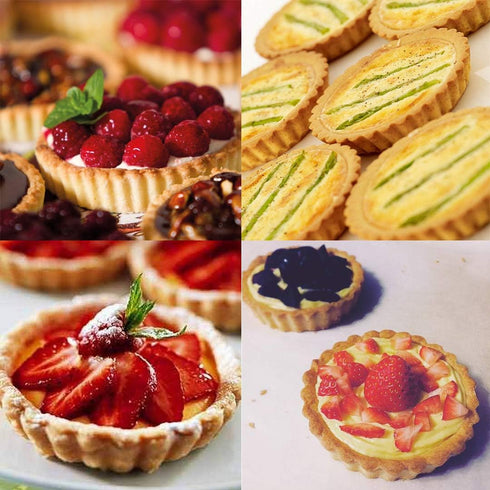 Mini Tart Pans, Nonstick 4 Inch Mini Quiche Pan Removable Bottom Tart Pan Set of 6 (4-Inch)...